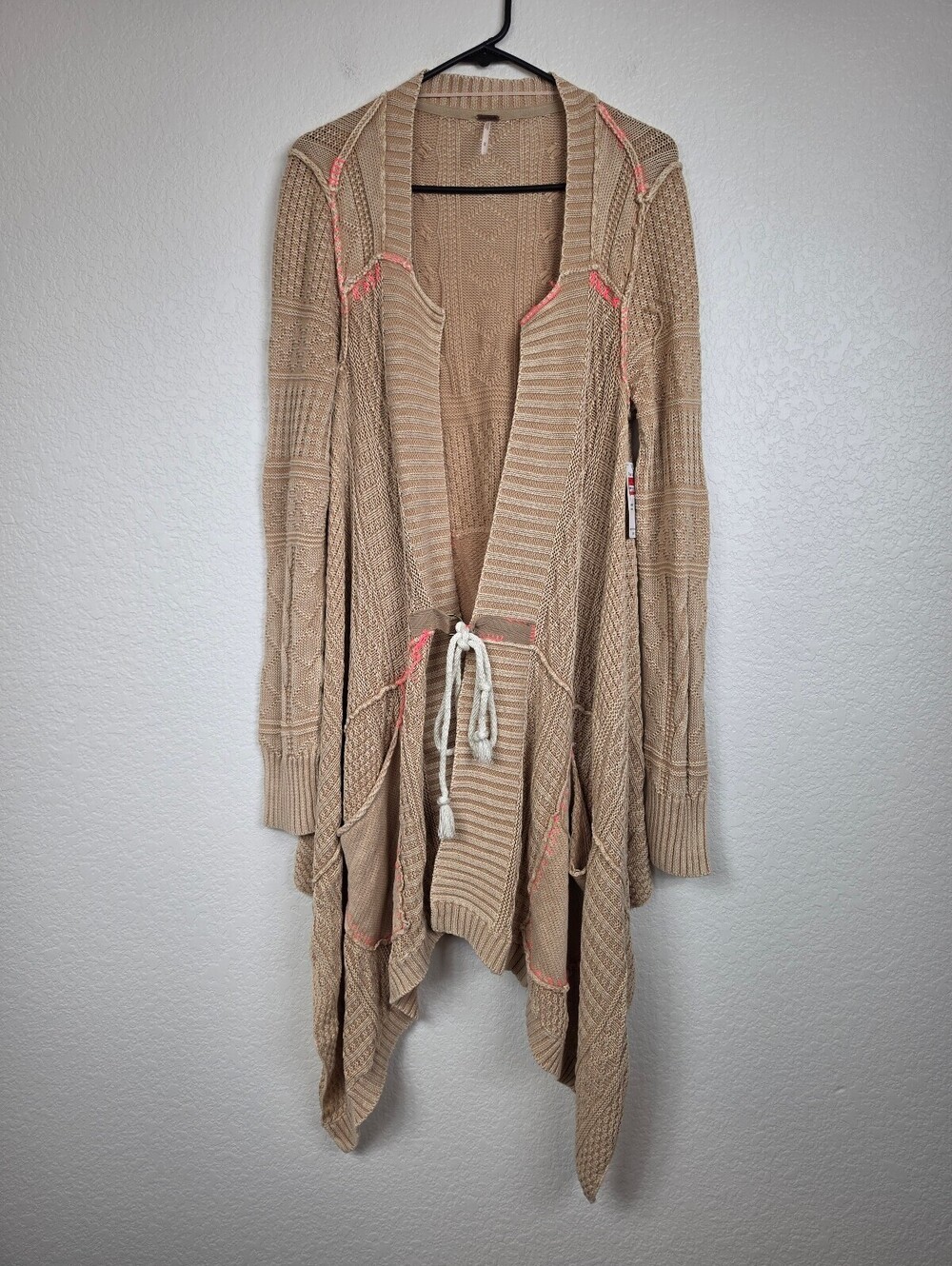NWT $148 Free People Beige Knit Cardigan Medium